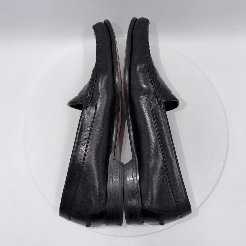 Cole Haan Men's Black Leather Slip On Loafers Size 10